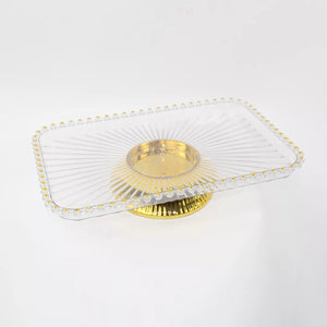 rectangular plastic fruit serving dish 33x22 cm, buffet tray plastic, fruit platter rectangular, party serving plate, plastic counter serving tray