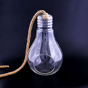 Bulb Shaped Hanging Glass Vase