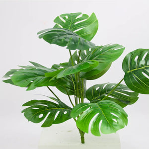 artificial monstera plant, small monstera artificial plant, artificial indoor plant, home decor greenery, artificial plant without pot, tropical decor plant