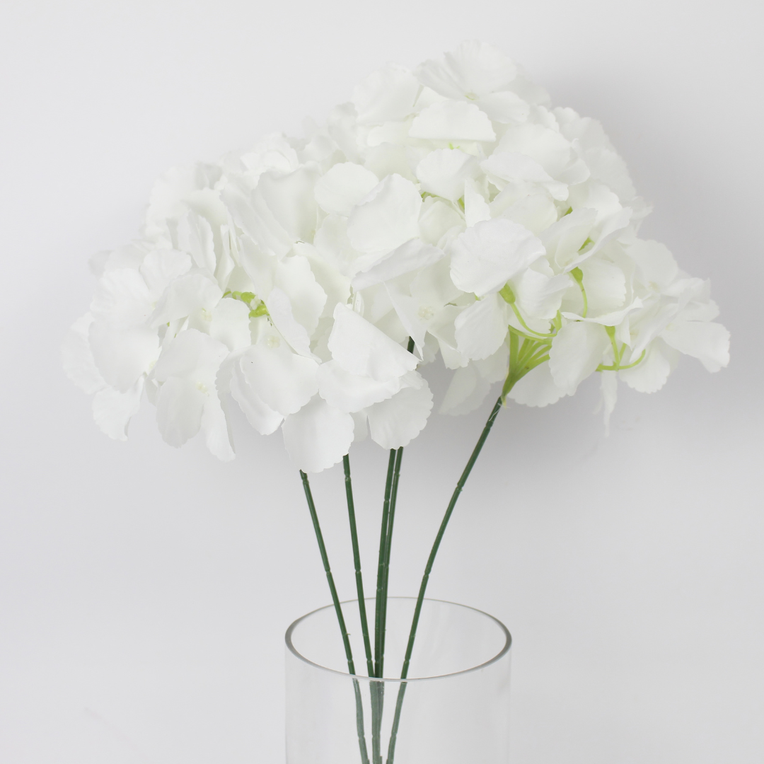 Artificial Hydrangea Flower Stem | Realistic Silk Flower for Décor & Weddings