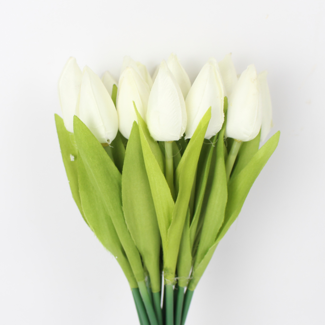 Artificial Tulip Flower Bunch | Realistic Silk Tulip Bouquet