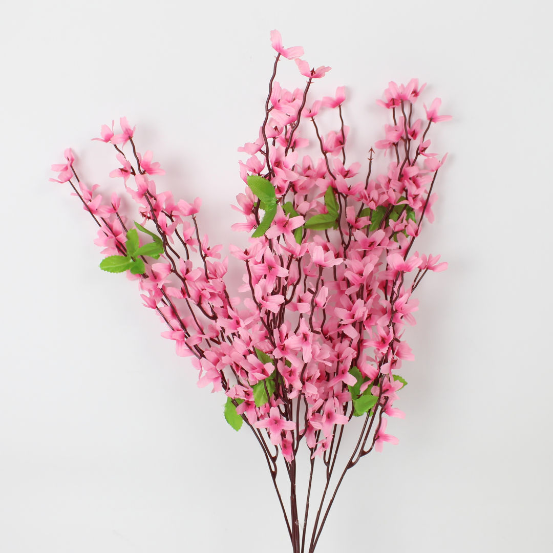 Artificial Forsythia Flower Branches | Realistic Silk Yellow Blooms