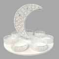 Elegant Moon and Star Serving Tray Set Decorative Moon and Star Tray Metal Serving Tray for Parties Moon and star serving tray Elegant serving tray set Decorative dessert tray