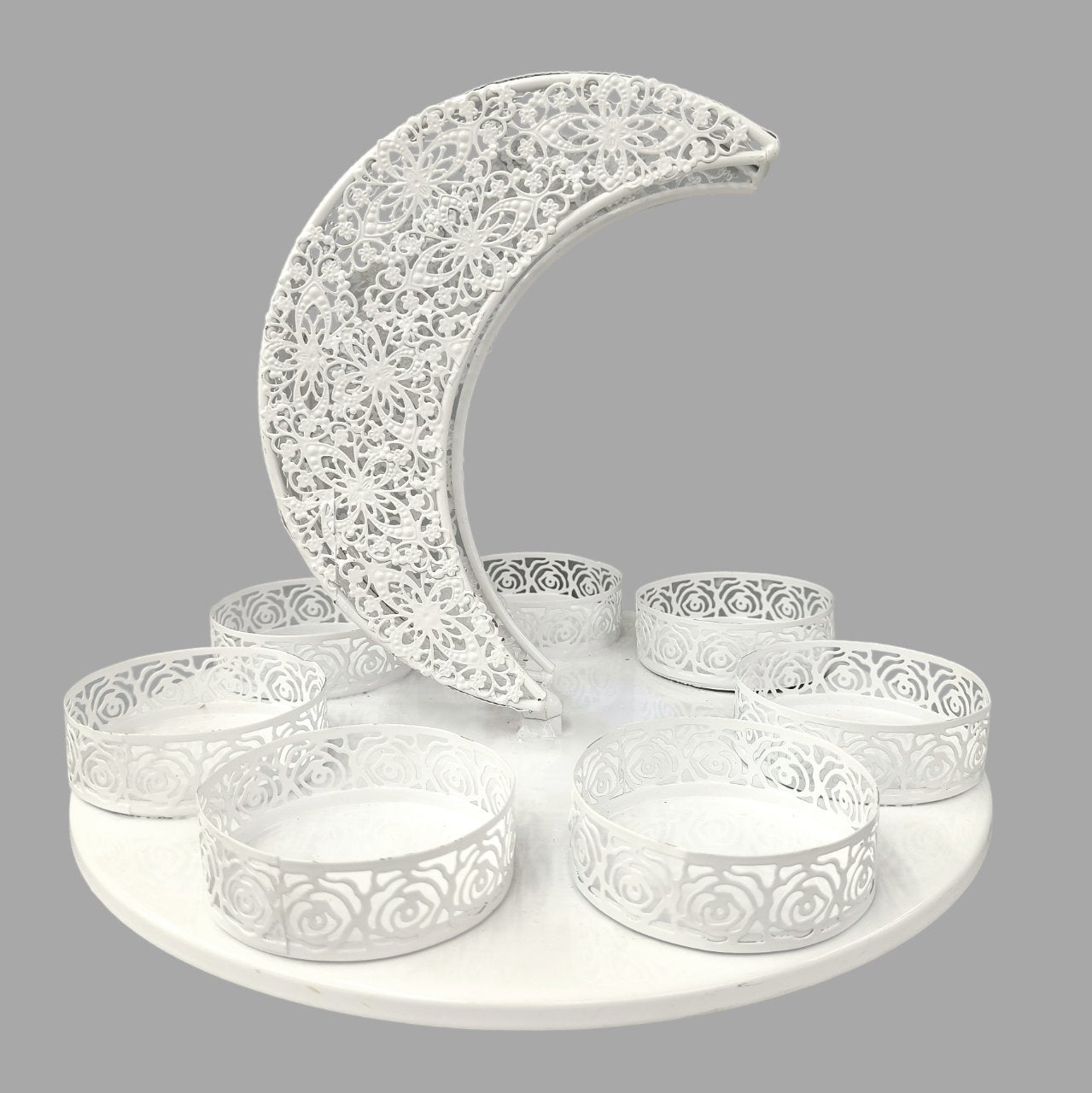 Elegant Moon and Star Serving Tray Set Decorative Moon and Star Tray Metal Serving Tray for Parties Moon and star serving tray Elegant serving tray set Decorative dessert tray
