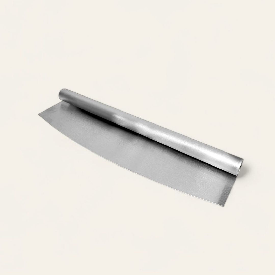 Premium stainless steel pizza cutter 35 cm, large pizza cutter, durable kitchen tool, ergonomic pizza slicer, stainless steel cutter