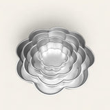 Aluminium petal cake pan set, non-stick petal cake pans, 4-piece baking pan set, petal cake moulds, aluminium baking pans