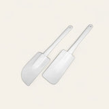 Plastic spatula with ABS handle, white spatula with hanging hole, heat-resistant spatula, kitchen spatula, durable cooking tool