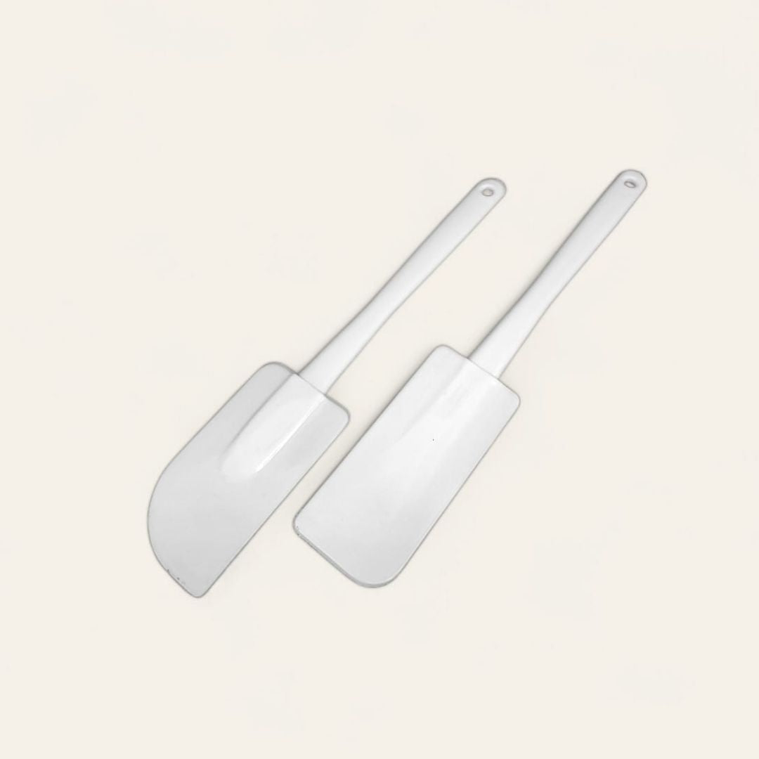 Plastic spatula with ABS handle, white spatula with hanging hole, heat-resistant spatula, kitchen spatula, durable cooking tool