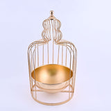 Gold Vase with Candle Holder - 1 pc