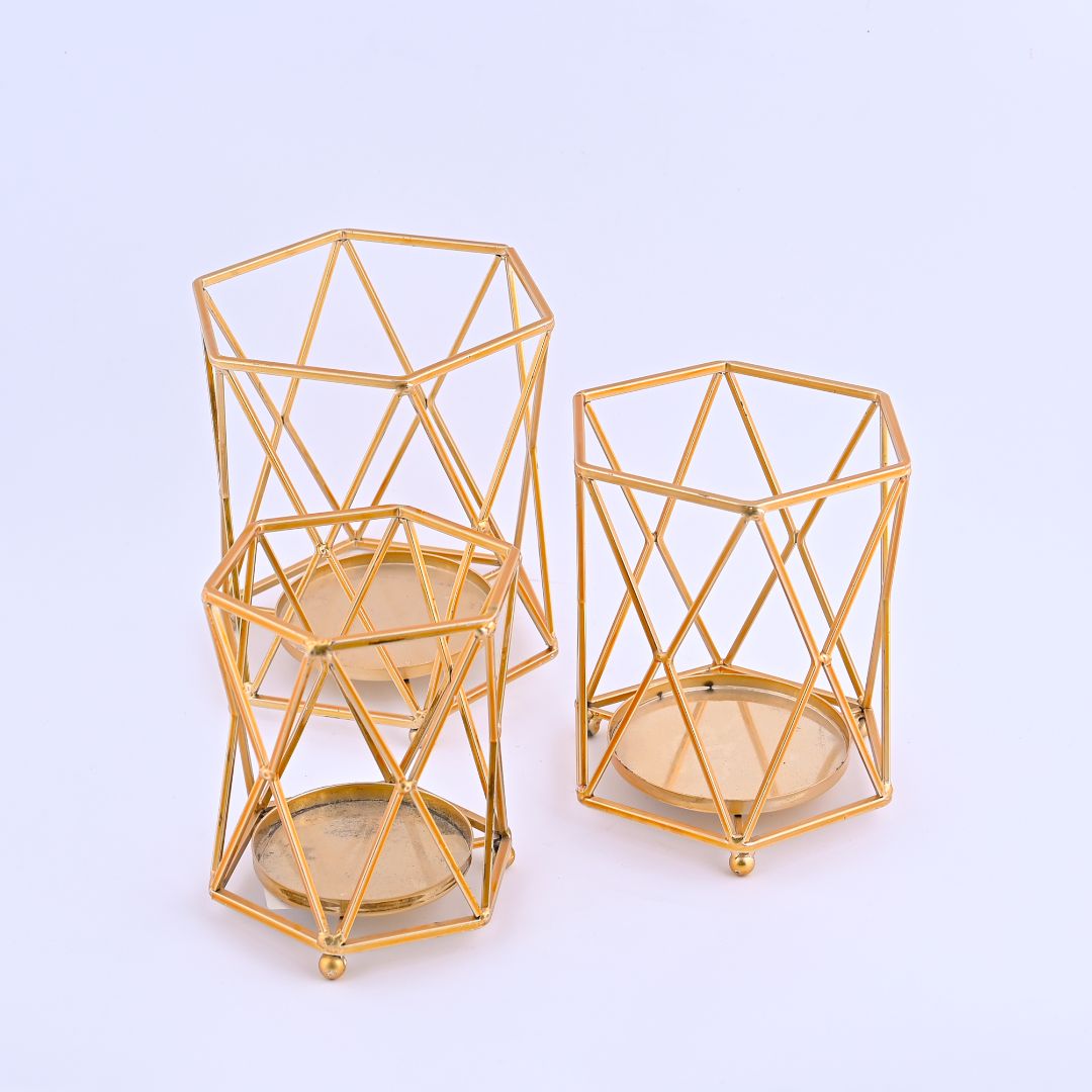 Golden Tealight Candle Holder