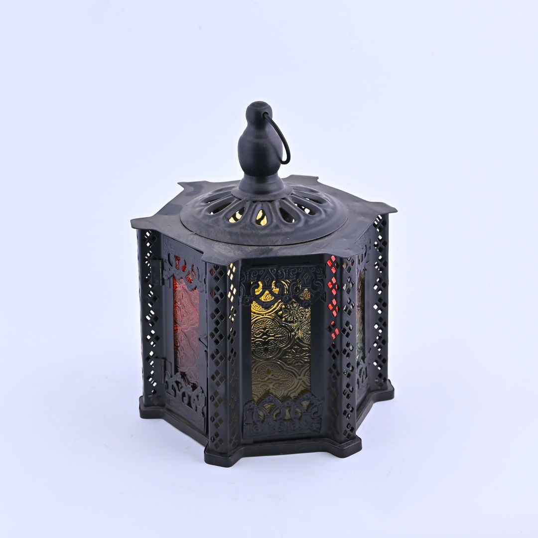 black metal lantern