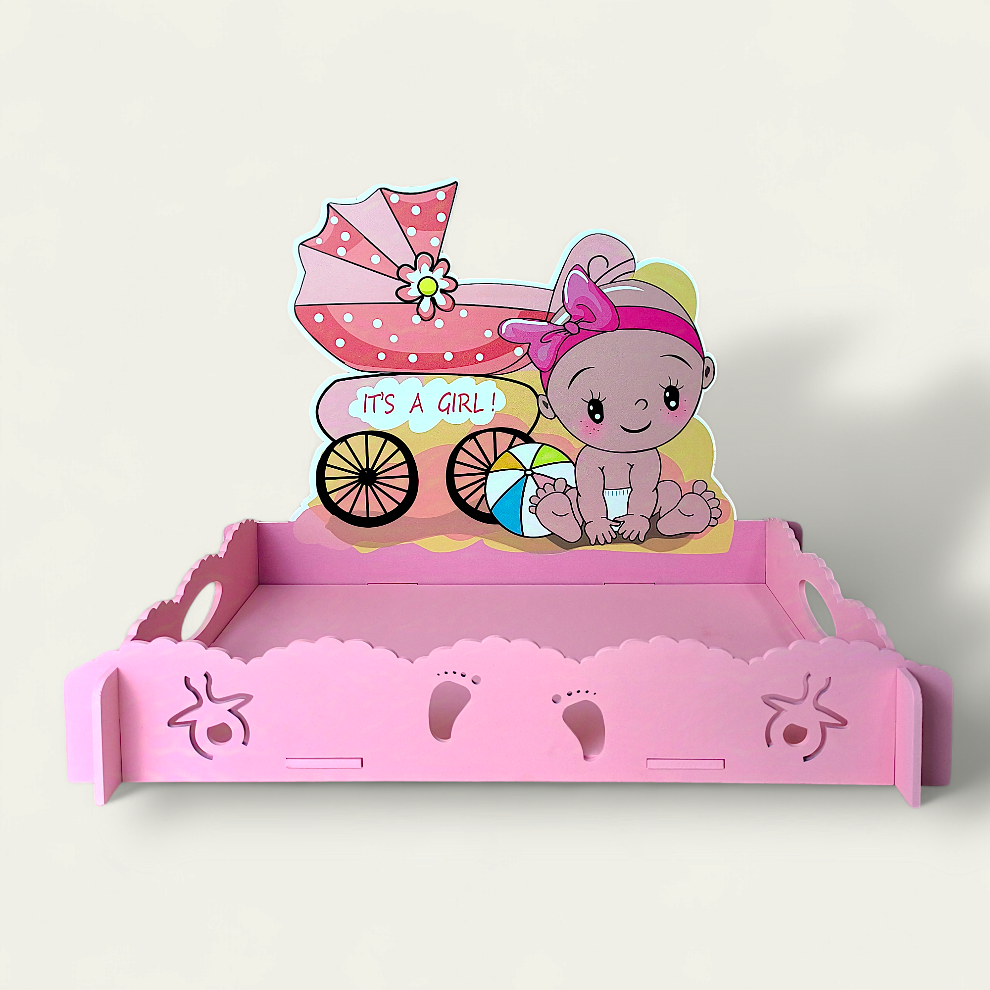 Baby Shower Wooden Chocolate and Gift Packing Tray - Blue