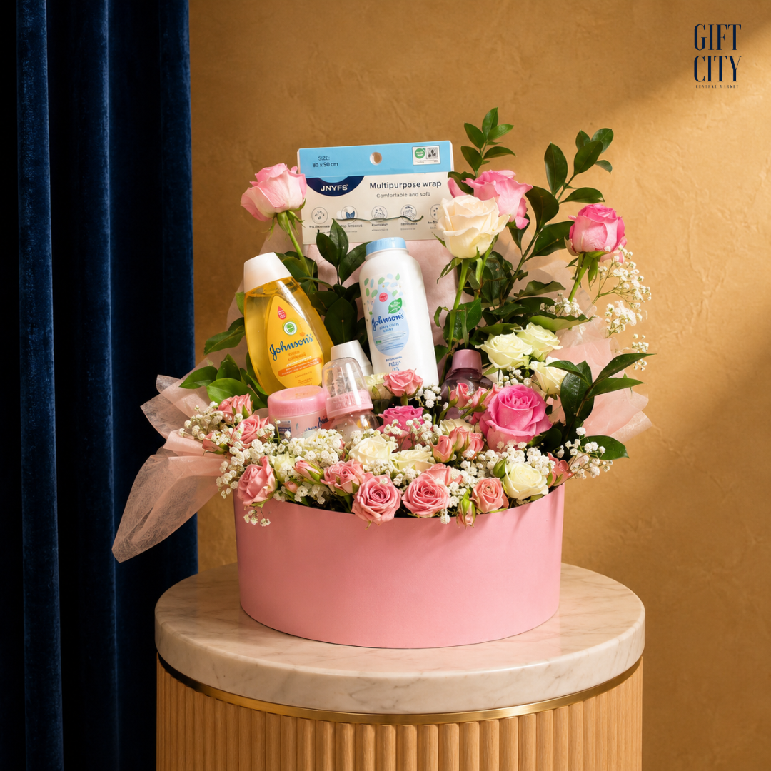 Precious Petals | Baby Girl Bloom Box Hamper
