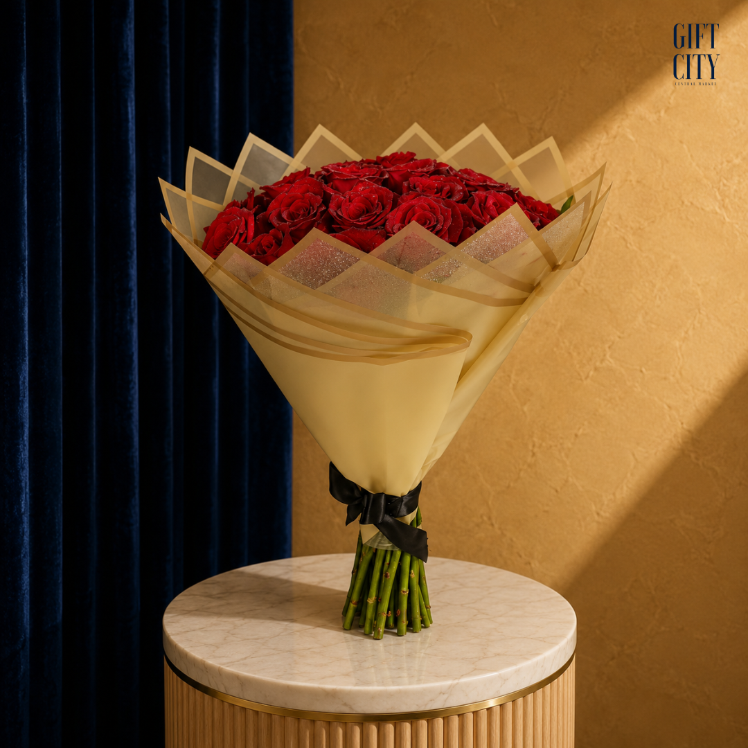 The Royal Crimson | Giant Red Rose Bouquet