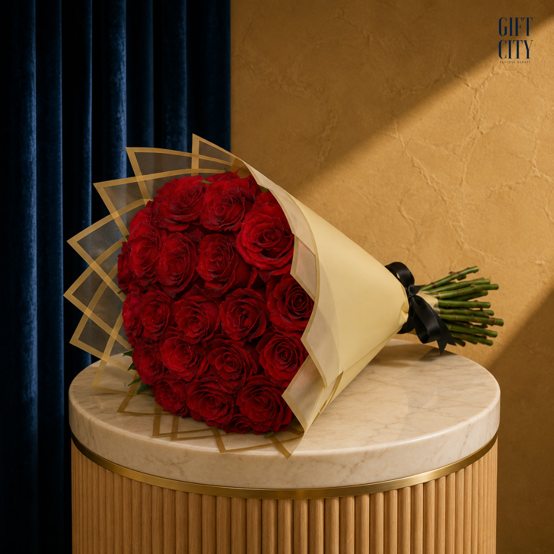 The Royal Crimson | Giant Red Rose Bouquet