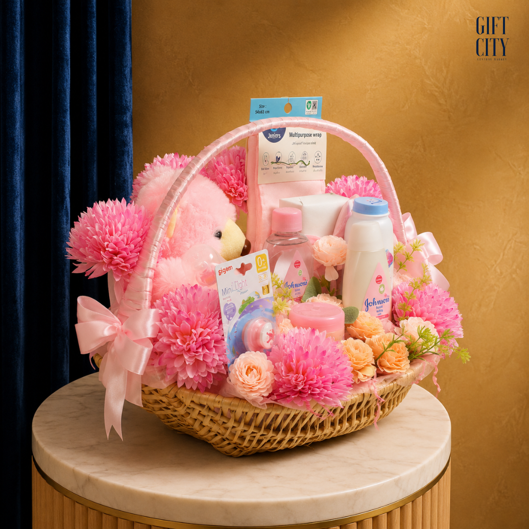 The Nursery Keepsake | Baby Girl Essentials Basket