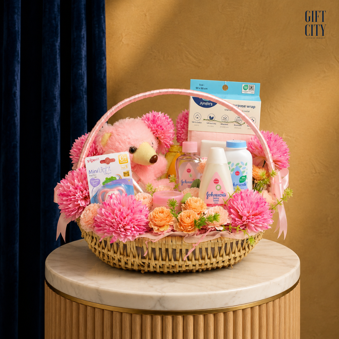 The Nursery Keepsake | Baby Girl Essentials Basket