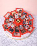explosion photo album box with chocolates personalized memory explosion box Ferrero chocolate explosion gift box photo album surprise box gift