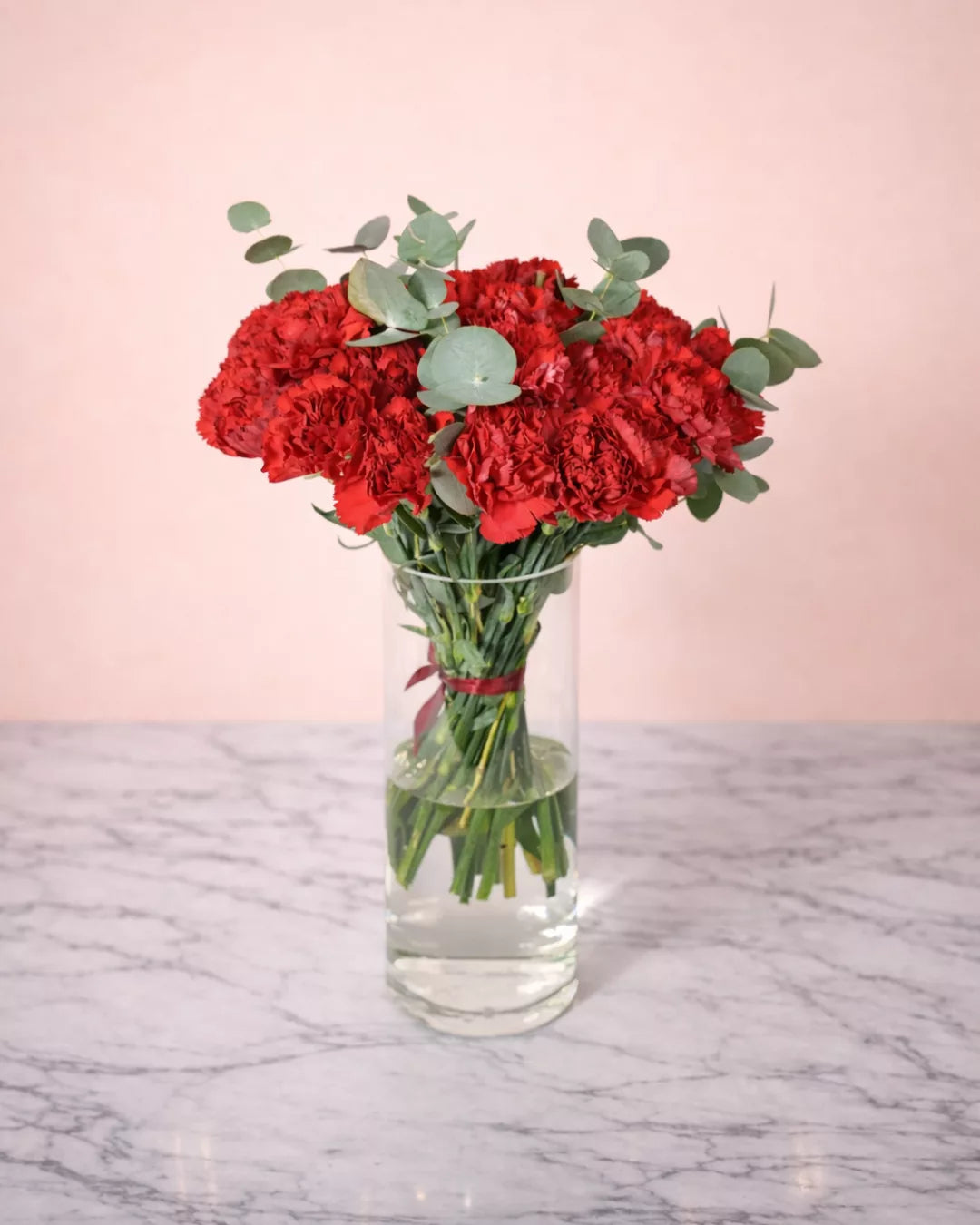 red carnation glass vase arrangement fresh red carnation flower vase carnation flower centerpiece in glass vase romantic red carnation floral decor