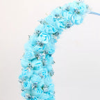 Sweet Cradle Candy Display blue basket, baby shower candy basket décor, blue baby cradle basket with foam flowers, newborn candy display