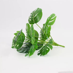 artificial monstera plant, small monstera artificial plant, artificial indoor plant, home decor greenery, artificial plant without pot, tropical decor plant
