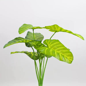 artificial alocasia plant, fake alocasia plant, artificial indoor plant, home decor greenery, artificial plant without pot, tropical artificial plant