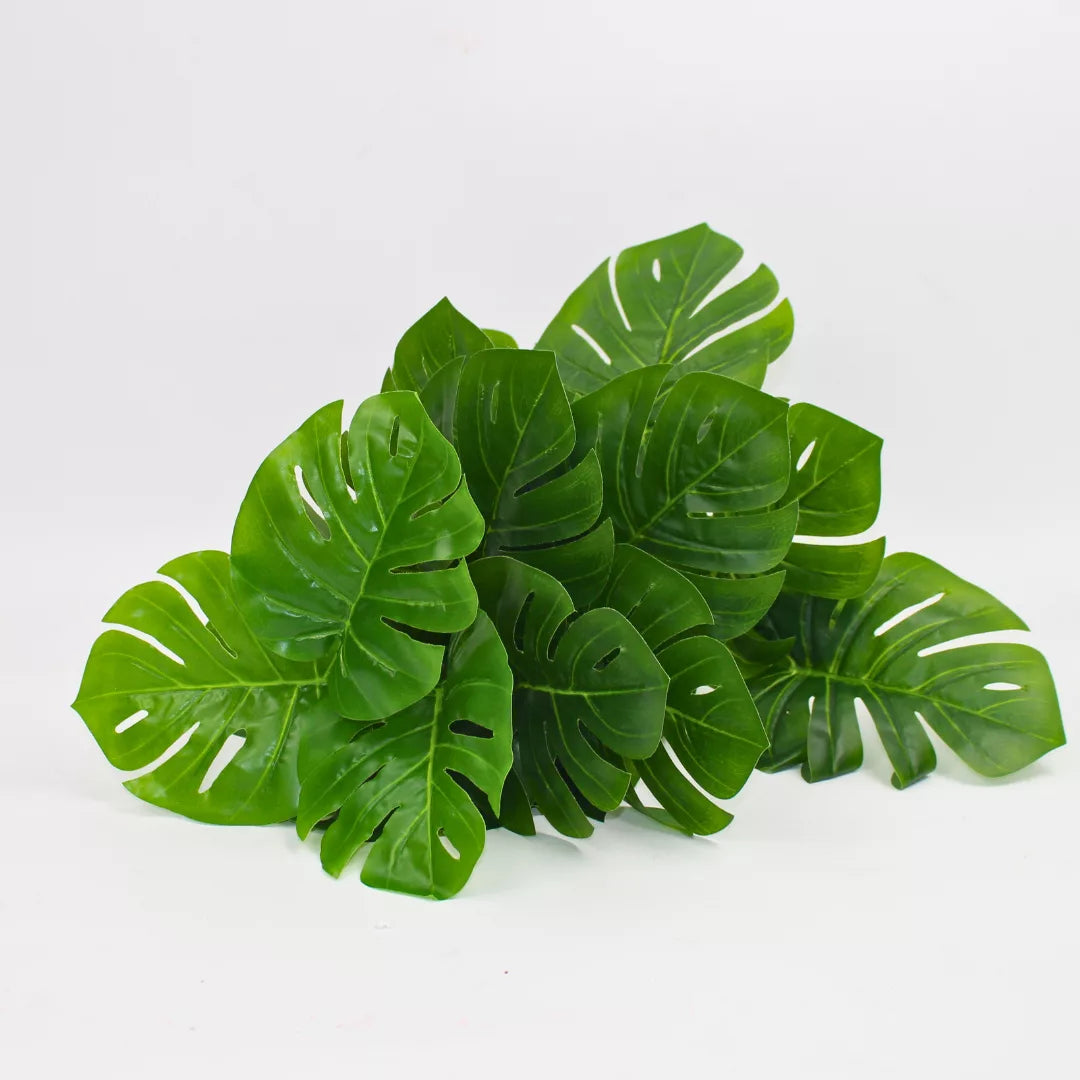 artificial monstera plant tree fake monstera plant 18 stems artificial monstera plant for home decor monstera artificial plant without pot