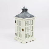 white wooden lantern, candle holder lantern, wood lantern decor, home decor lantern, festive lantern, wedding lantern decor