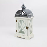 white wooden lantern, candle holder lantern, wood lantern decor, home decor lantern, festive lantern, wedding lantern decor
