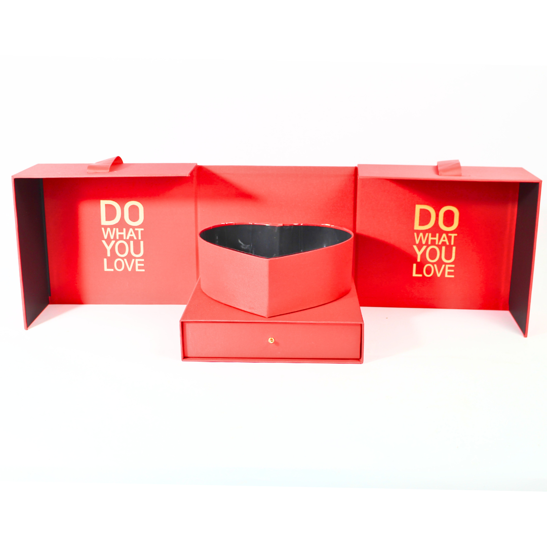 Do What You Love – Premium Black Square Box with Heart-Shaped Container