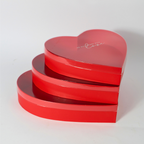 3-Piece Heart-Shaped Gift Box Set with Clear Lids