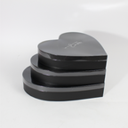3-Piece Heart-Shaped Gift Box Set with Clear Lids