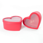 2-Piece PVC Heart-Shaped Gift Box Set with Transparent Lids | Gift Packaging