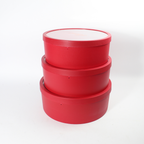 3-Piece Round-Shaped PVC Box Set with Transparent Lids | Gift Packaging