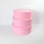 3-Piece Round-Shaped PVC Box Set with Transparent Lids | Gift Packaging