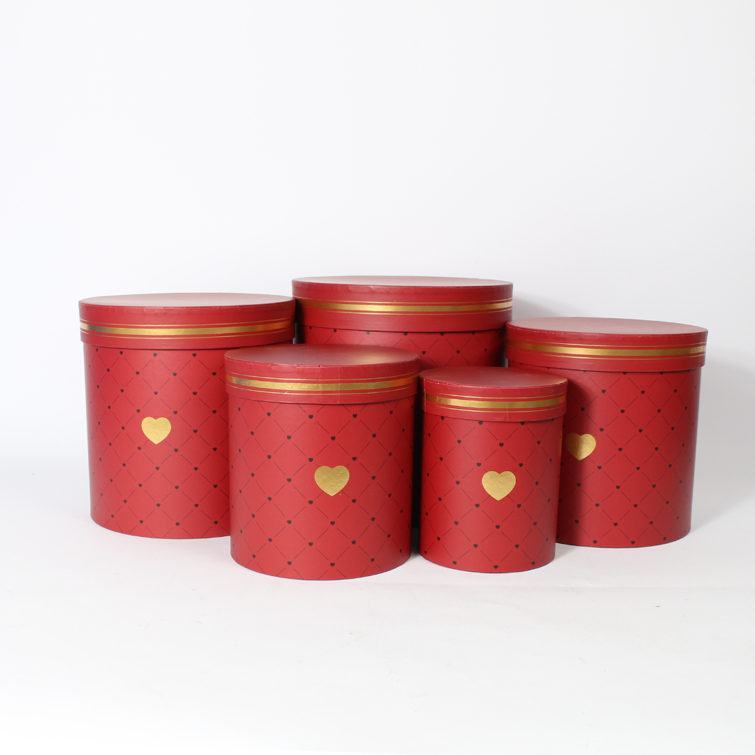 5-Piece Cylindrical Cardboard Gift Box Set | Elegant Gift Packaging