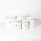 5-Piece Cylindrical Cardboard Gift Box Set | Elegant Gift Packaging