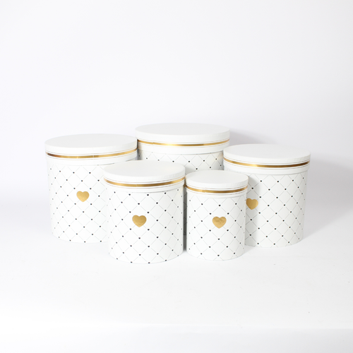 5-Piece Cylindrical Cardboard Gift Box Set | Elegant Gift Packaging