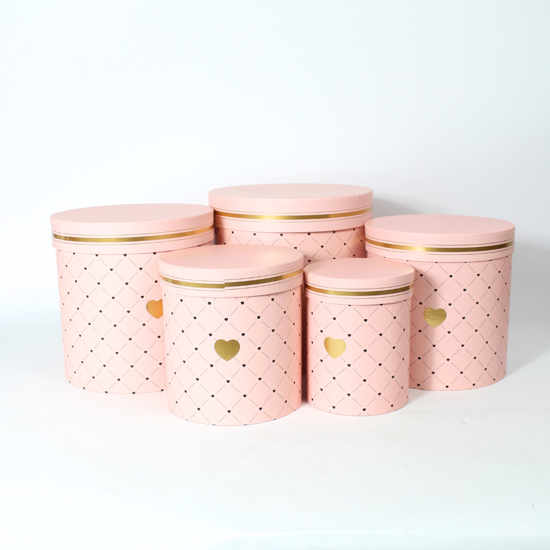 5-Piece Cylindrical Cardboard Gift Box Set | Elegant Gift Packaging