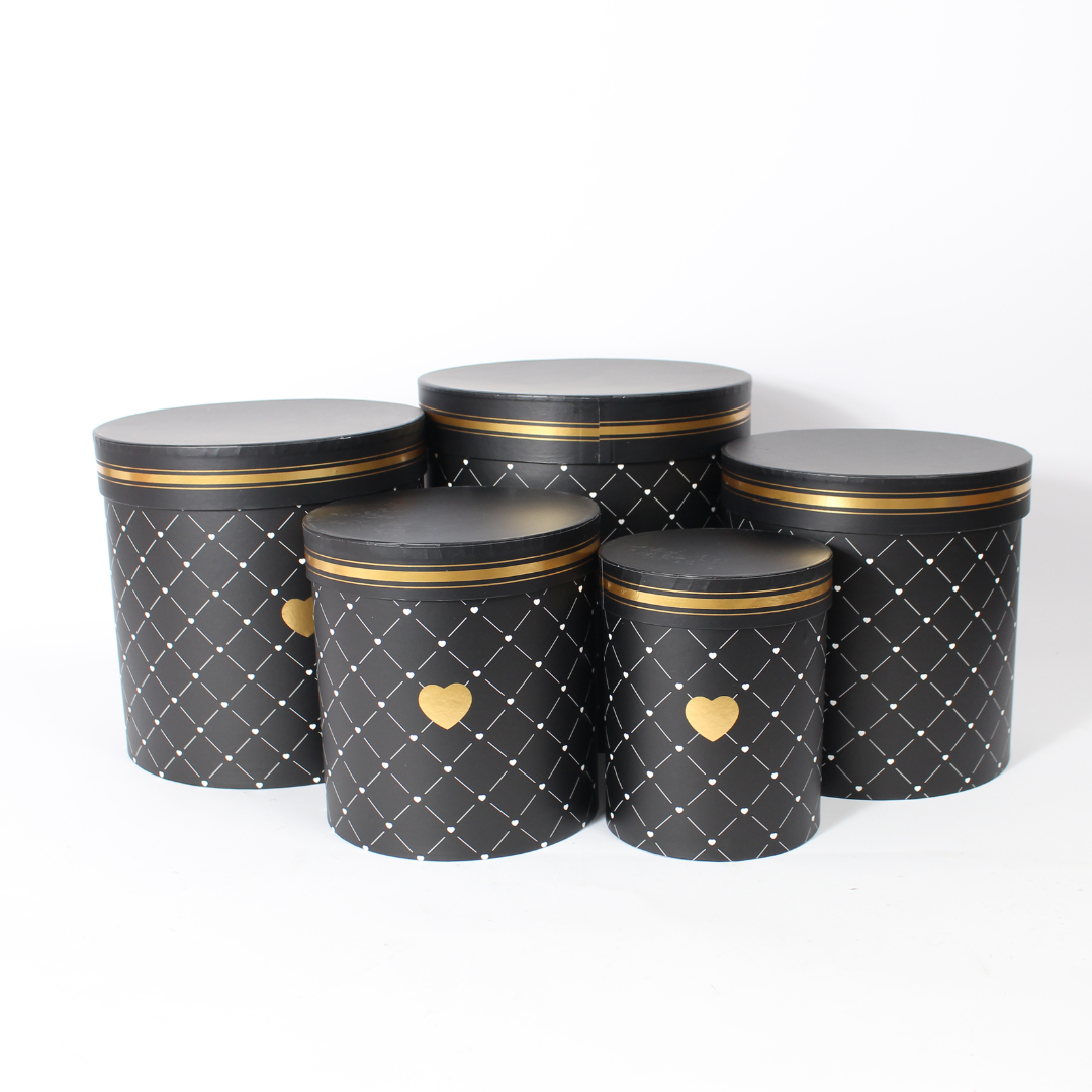 5-Piece Cylindrical Cardboard Gift Box Set | Elegant Gift Packaging