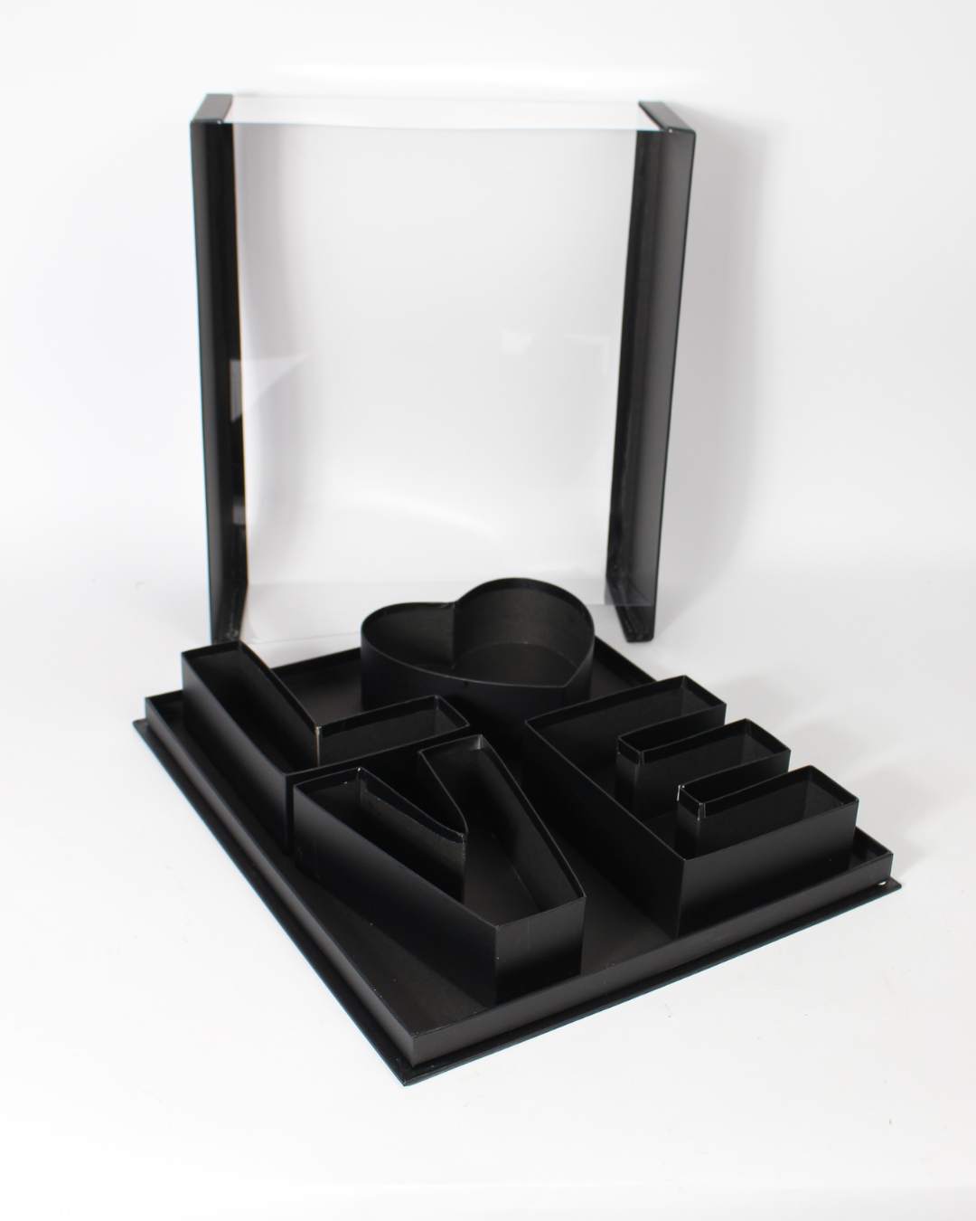 Love Sign Flower and Candy Arrangement with Transparent Lid | Romantic Gift