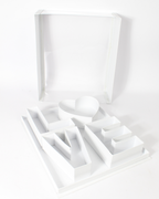 Love Sign Flower and Candy Arrangement with Transparent Lid | Romantic Gift