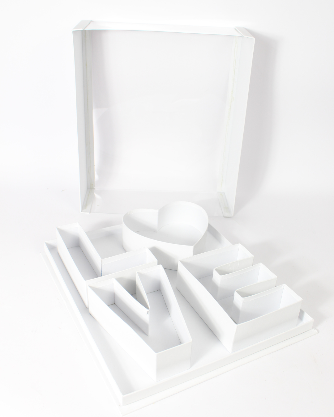 Love Sign Flower and Candy Arrangement with Transparent Lid | Romantic Gift