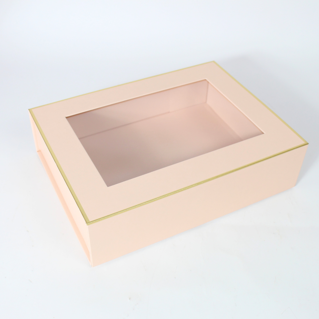 Foldable Square Box with Transparent Lid | Reusable Gift Packaging
