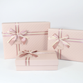 Premium 3-Piece Ready-Made Empty Gift Box Set with Ribbon Bow | Elegant Gift Packaging