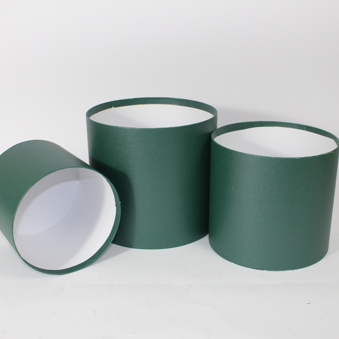 3-Piece Tall Round Boxes Without Lid for Gift Hamper and Flower Arrangement
