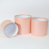 3-Piece Tall Round Boxes Without Lid for Gift Hamper and Flower Arrangement