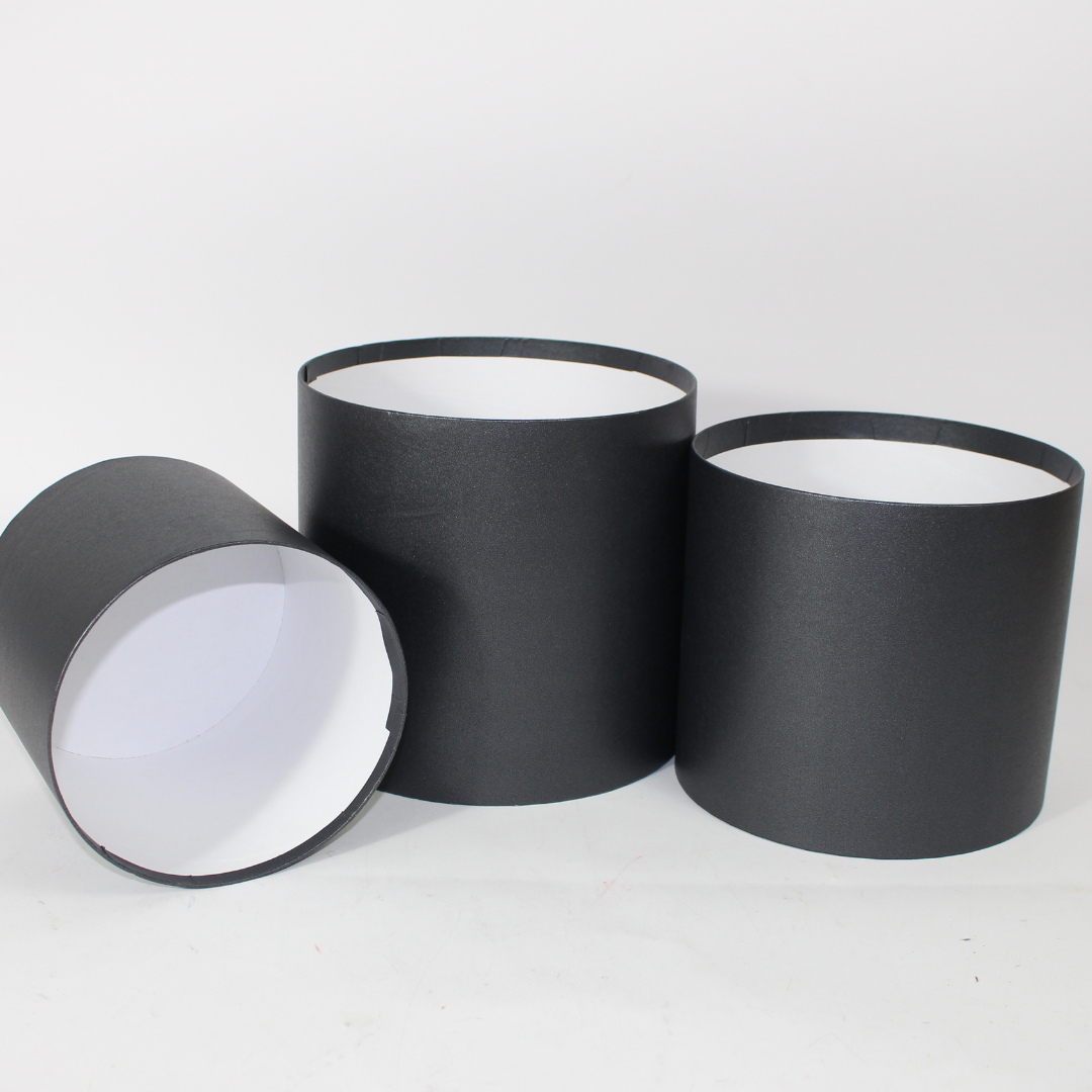 3-Piece Tall Round Boxes Without Lid for Gift Hamper and Flower Arrangement