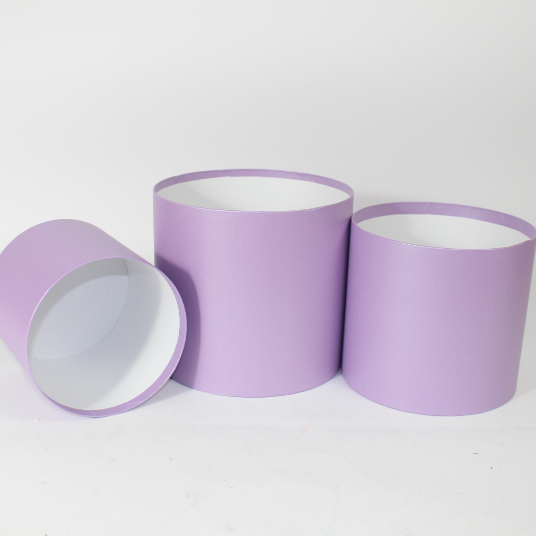 3-Piece Tall Round Boxes Without Lid for Gift Hamper and Flower Arrangement