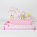 Pink and Blue Wooden Baby Shower Decorative Tray | Party Décor